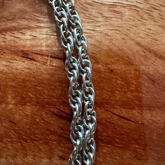 Goldette Vintage Faux Smoky Brown Topaz Glass Necklace Silver Tone Signed FLAW - Picture 15 of 16